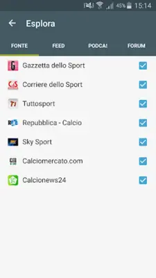 Tutto Calcio Notizie android App screenshot 1